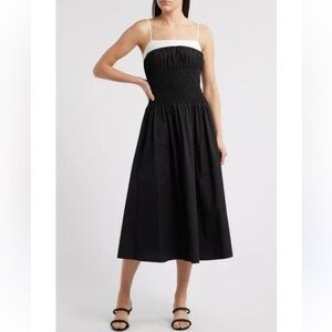 Moon River Smocked Midi Dress